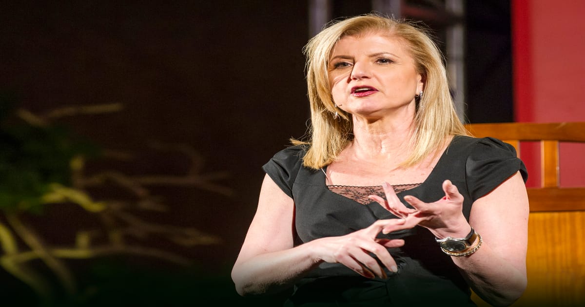 Arianna Huffington saat berbicara di TEDWOMEN.